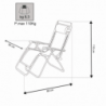 Sdraio Comfort struttura nera e textilene verde scuro giardino