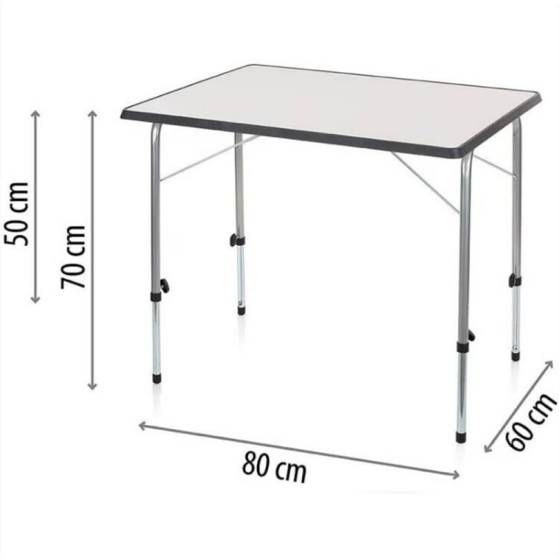 Tavolino Professional 80x60 cm in ferro per giardino resistente