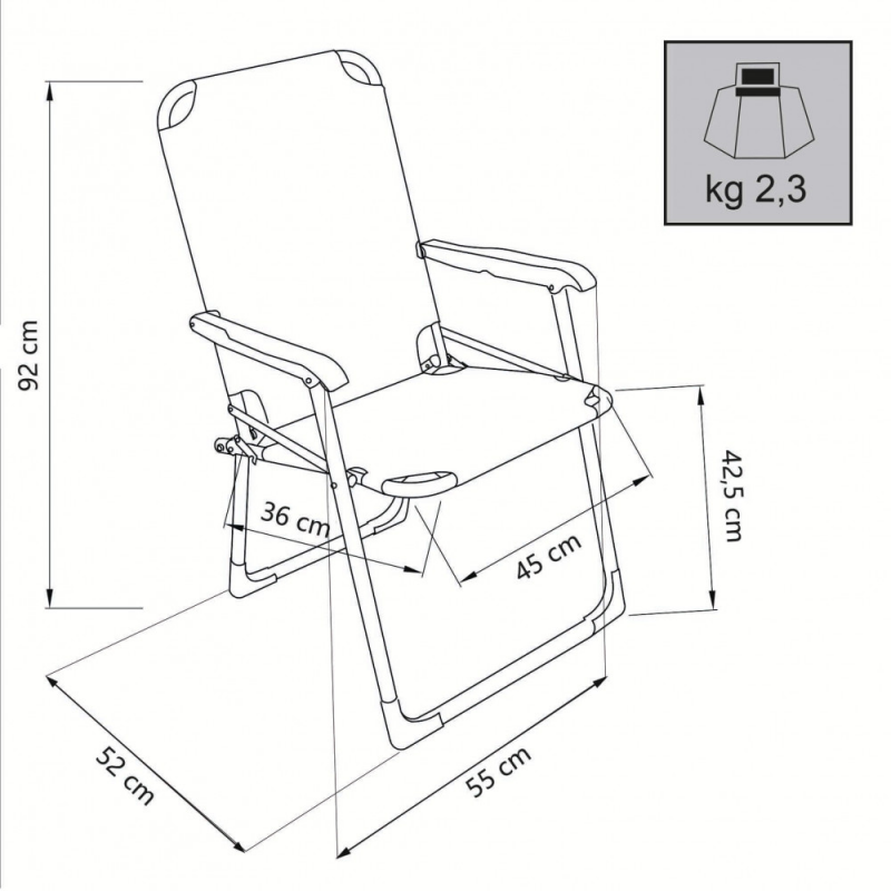 Poltrona Relax Plus reclinabile giardino comfort moderno
