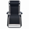 Sdraio Comfort XXL pieghevole nera per giardino