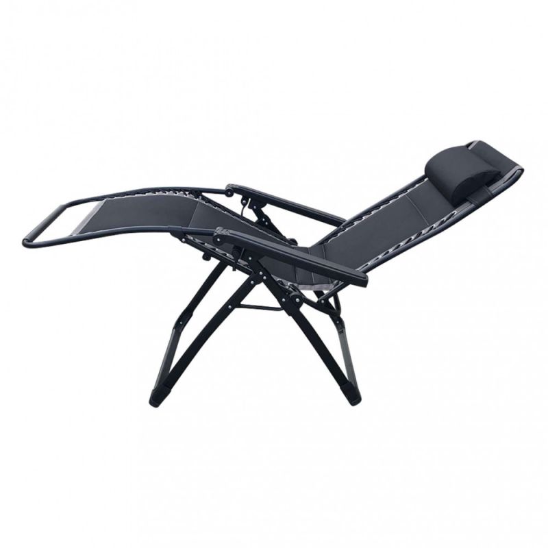 Sdraio Comfort XXL pieghevole nera per giardino