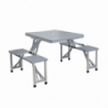 Set tavolo pieghevole con 4 sgabelli pratico e salvaspazio