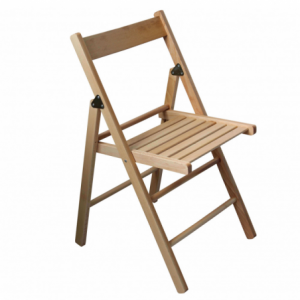Sedia Pieghevole in Legno Naturale da Giardino