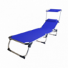 Lettino pieghevole Kamp blu - Relax pratico per giardino e spiaggia