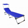 Lettino pieghevole Kamp blu - Relax pratico per giardino e spiaggia