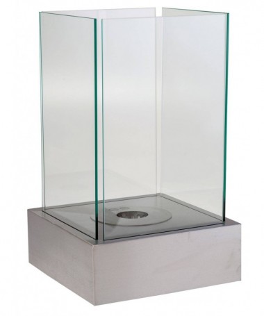 Biocamino da tavolo Merano - acciaio