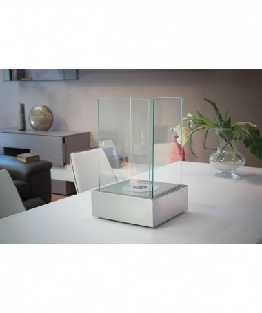 Zoom Biocamino da tavolo Merano - acciaio