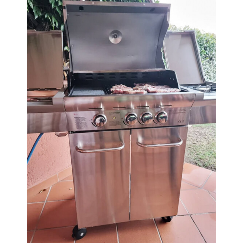 Barbecue Texas 3 Fuochi a Gas da Giardino Professionale