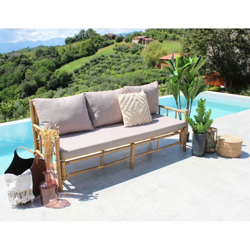 Divano Margarita in legno elegante resistente per giardino e terrazzo