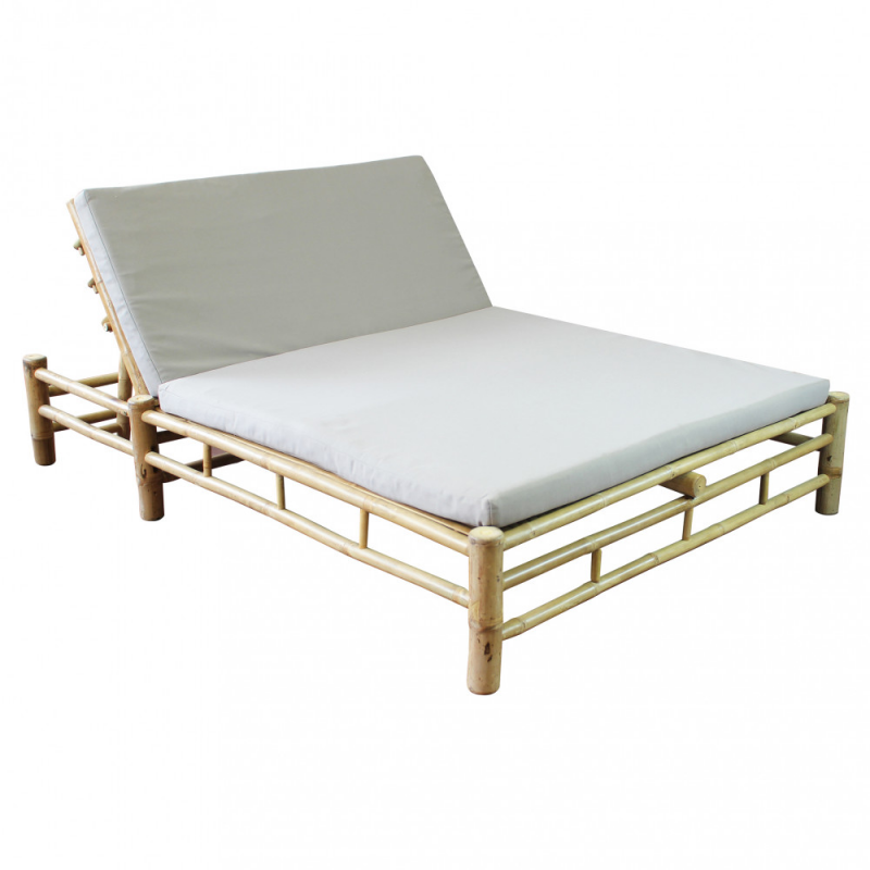 Letto Affinity con Cuscini in Legno Marrone da Esterno