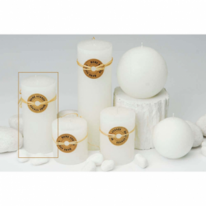 Candela Cilindrica Profumata Bianca 14 cm per Casa