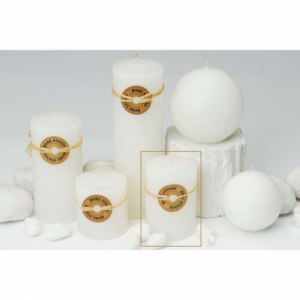 Candela Cilindrica Profumata Bianca 9 cm per Casa