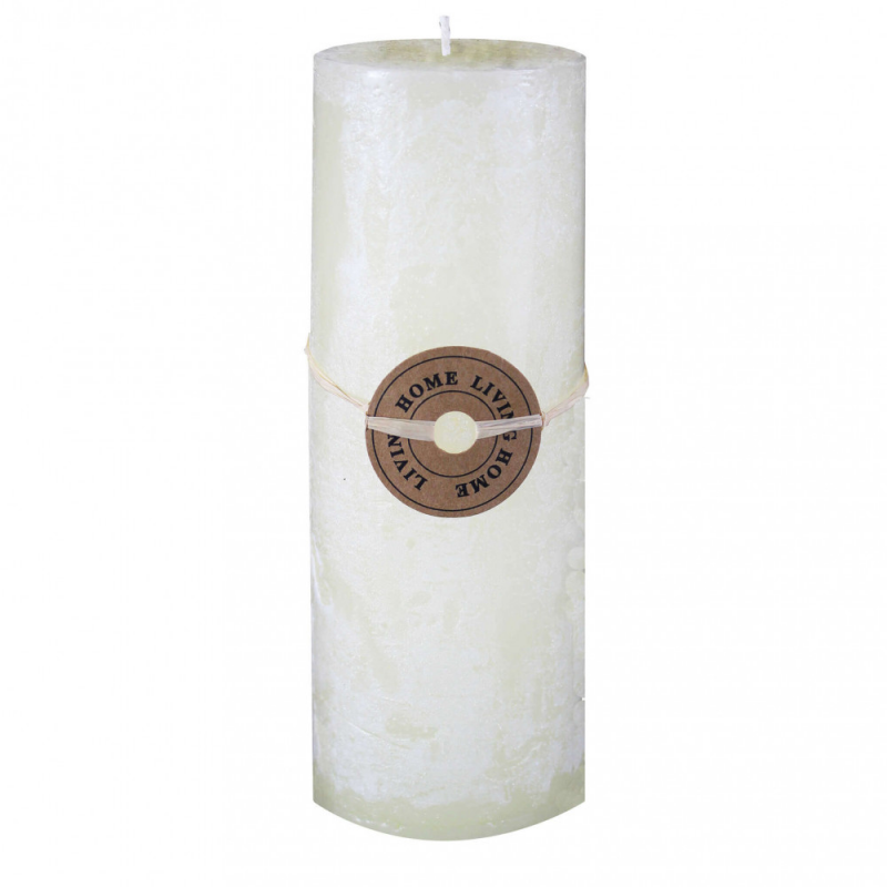 Candela Cilindrica Profumata Avorio 21 cm per Casa