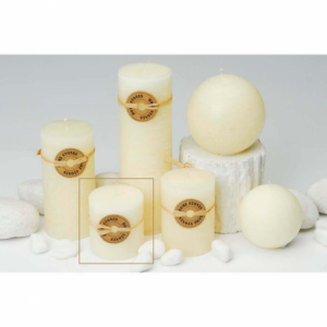 Candela Cilindrica Profumata Avorio 7 cm per Casa