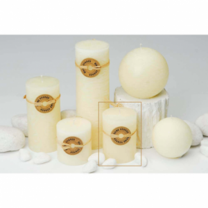 Candela Cilindrica Profumata Avorio 9 cm per Casa