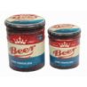 SET DI 2 POUF CONTENITORE TONDO BIRRA BLU E ROSSO