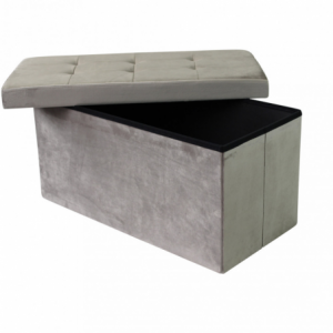 Zoom POUF CONTENITORE QUADRATO IN STOFFA GRIGIO SCURO