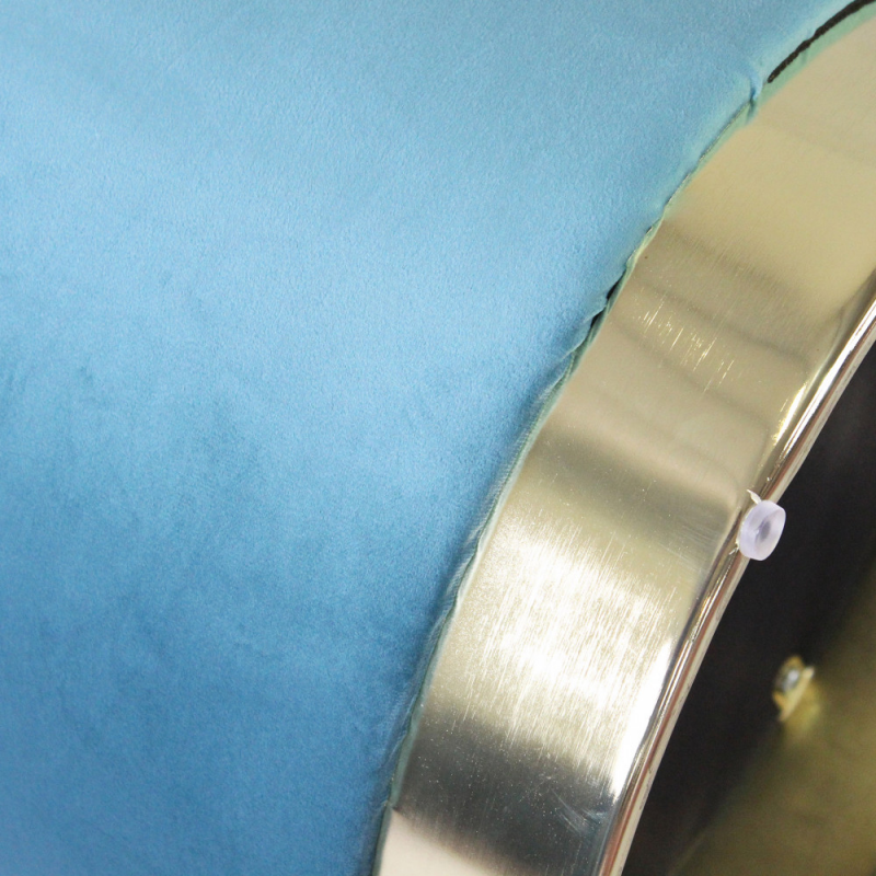 Pouf Contenitore Rotondo in Velluto Verde per Casa
