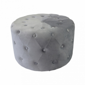 Zoom POUF ROTONDO IN VELLUTO GRIGIO SCURO