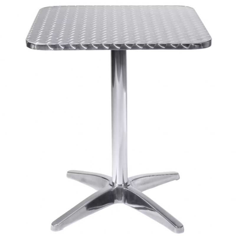 Tavolo a colonna 60x60 waterproof in alluminio per esterno