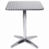 Tavolo a colonna 60x60 waterproof in alluminio per esterno
