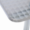 Tavolo a colonna 60x60 waterproof in alluminio per esterno