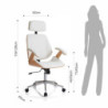 Poltrona Da Ufficio Visby High Wood 58 X 60 H39 Cm