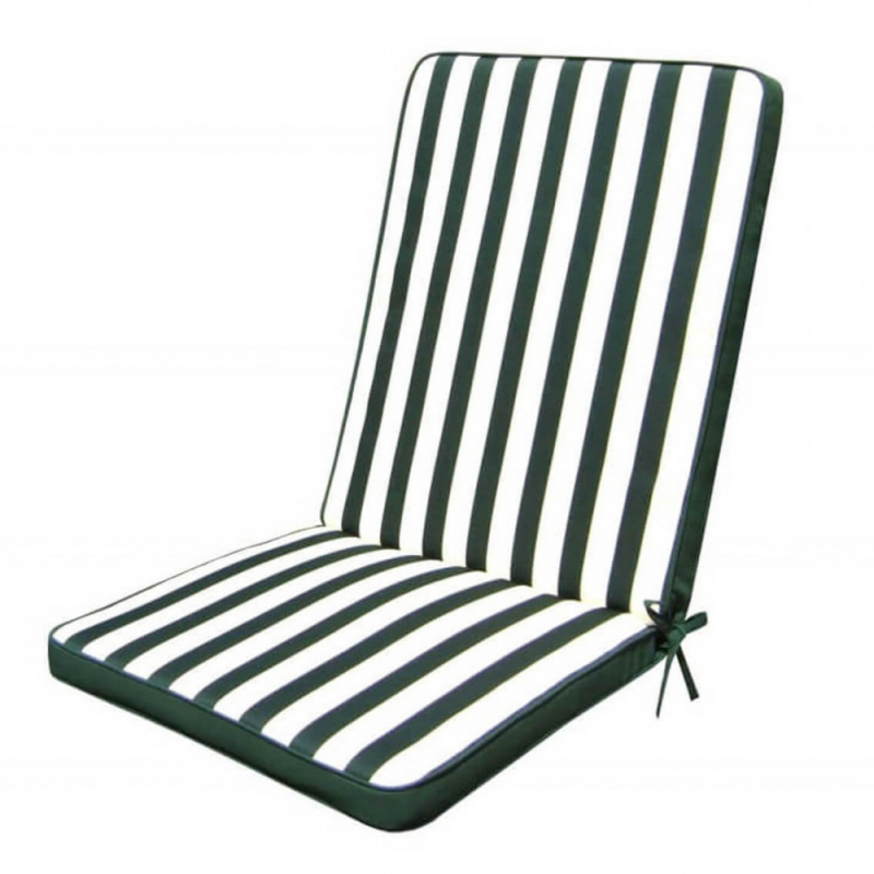 Cuscino Real medio riga verde 40x40 cm decorativo e pratico