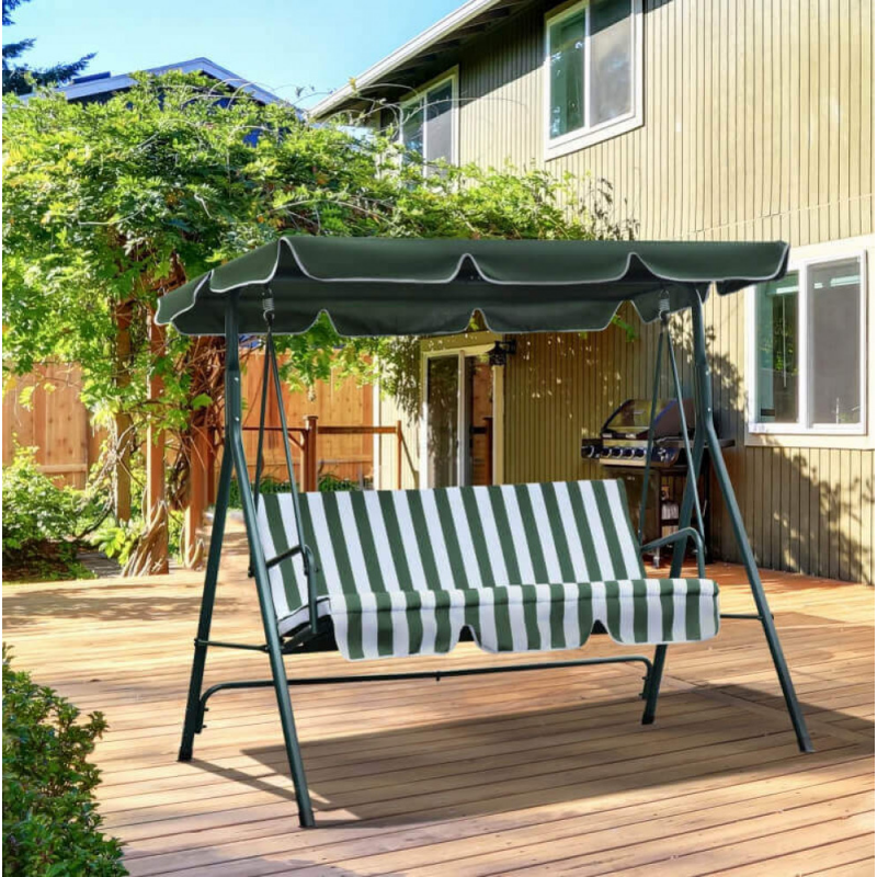 Dondolo Green da giardino con cuscini comfort e stile outdoor