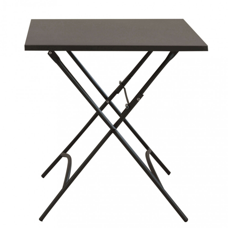 Tavolo da Giardino Bristol 70x70 cm Taupe in Acciaio Pieghevole – Tavolo Quadrato da Esterno