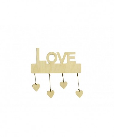 Decorazioni "Love" con cuori pendenti - 48 pezzi