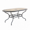 Tavolo ovale Nereo 160x90 cm in ferro da giardino elegante