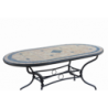 Tavolo ovale Nereo 160x90 cm in ferro da giardino elegante