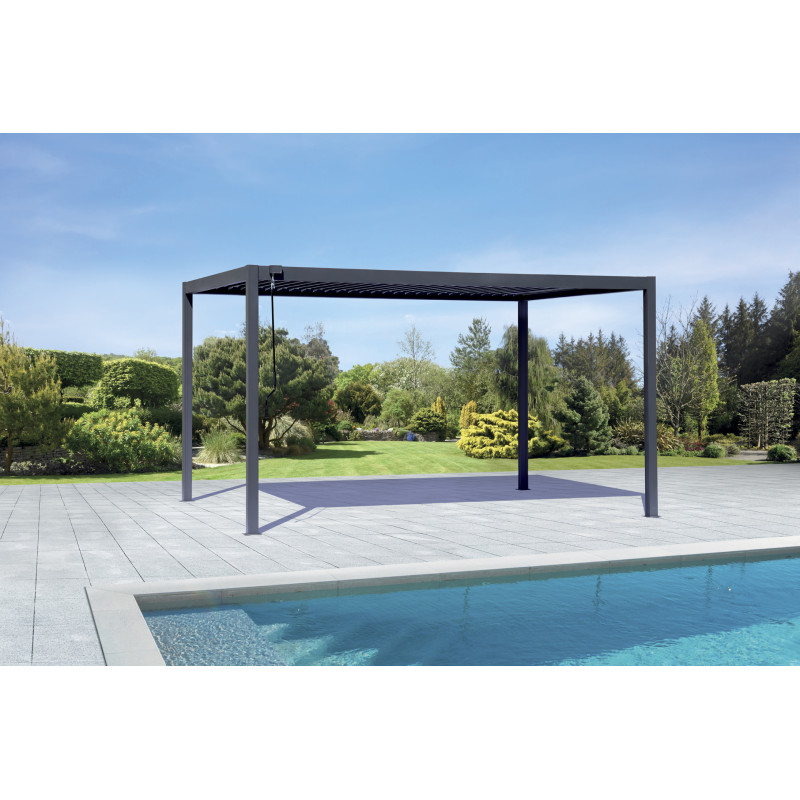 Pergola New Mexico 3x4 Alluminio E Acciaio Antracite Moia