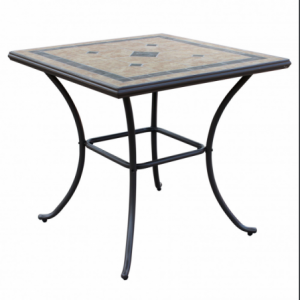 Tavolo Quadrato Nereo 80x80 in ferro da esterno robusto