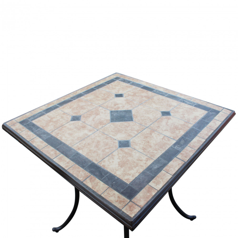 Tavolo Quadrato Nereo 80x80 in ferro da esterno robusto