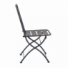 Set 2 sedie Bristol pieghevoli in ferro per esterno giardino