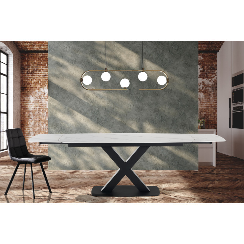 Tavolo Allungabile Alexa White Marble 170X103X17 Cm