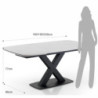 Tavolo Allungabile Alexa White Marble 170X103X17 Cm