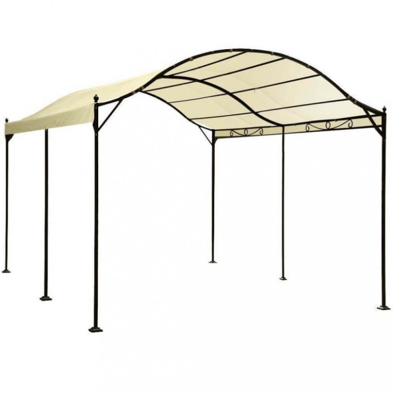 Gazebo arco 3x4 antracite ecrù per giardino resistente