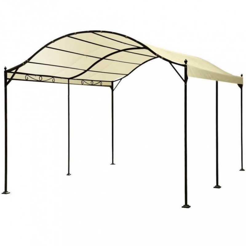 Gazebo arco 3x4 antracite ecrù per giardino resistente