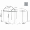 Gazebo arco 3x4 antracite ecrù per giardino resistente