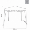 GAZEBO PIEGHEVOLE 3 X 3