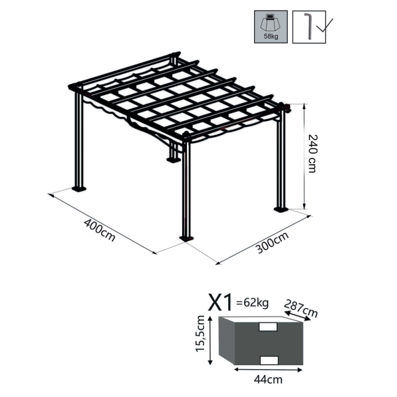 GAZEBO ASTORIA 3 X 4