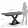 Tavolo Allungabile Alexa Black Marble 170X103X17 Cm