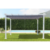 Gazebo Astoria 3x3 tortora con telo grigio per esterno