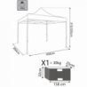 Gazebo Pantheon 3x4,5 m robusto elegante per giardino e feste