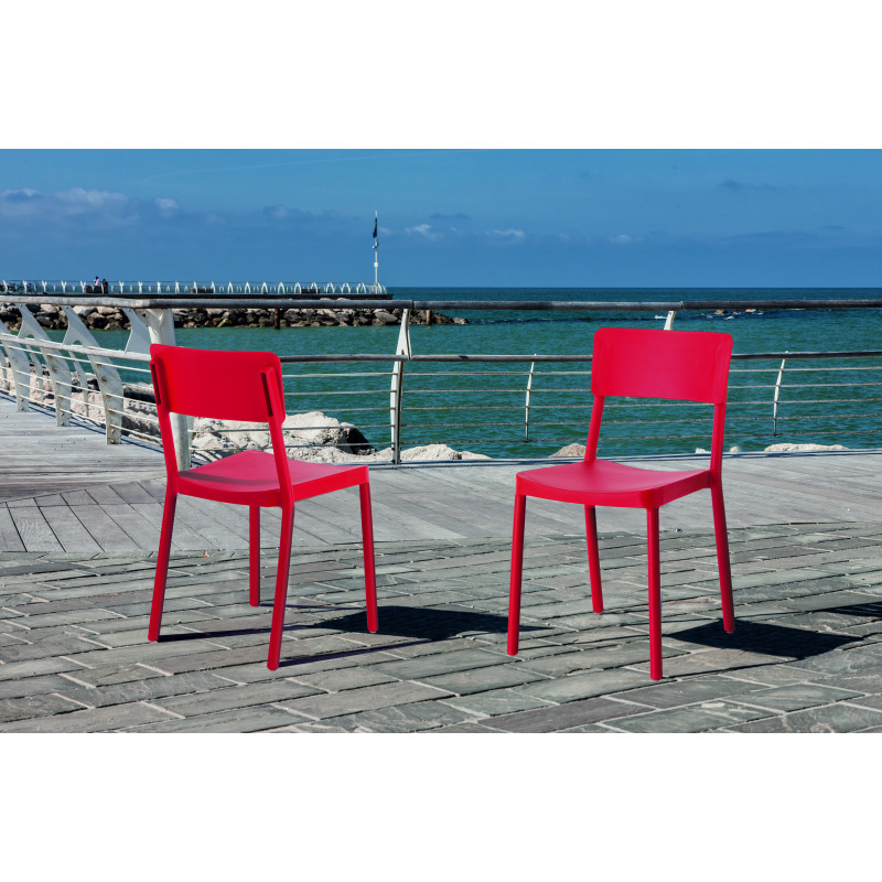 Sedia Da Interno / Esterno Anja Red 46X63X101 Cm