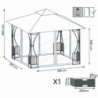 Gazebo Hogan 3x3 m da giardino robusto e facile da montare