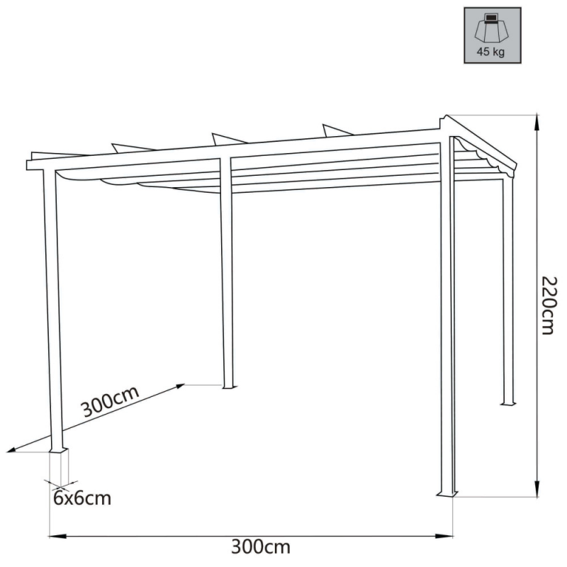 GAZEBO LEPANTO 3 X 3
